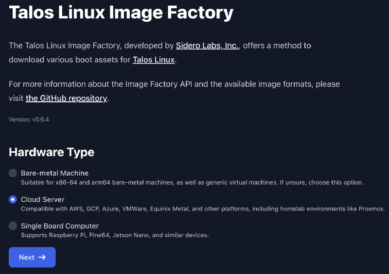 Choosing a hardware type