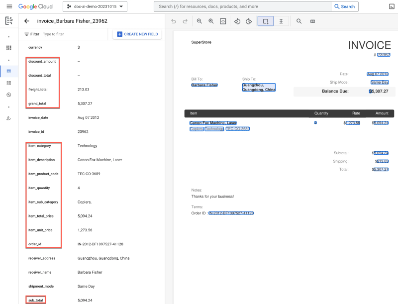 Adding fields to the document’s schema