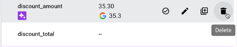 Process to remove the value from a label