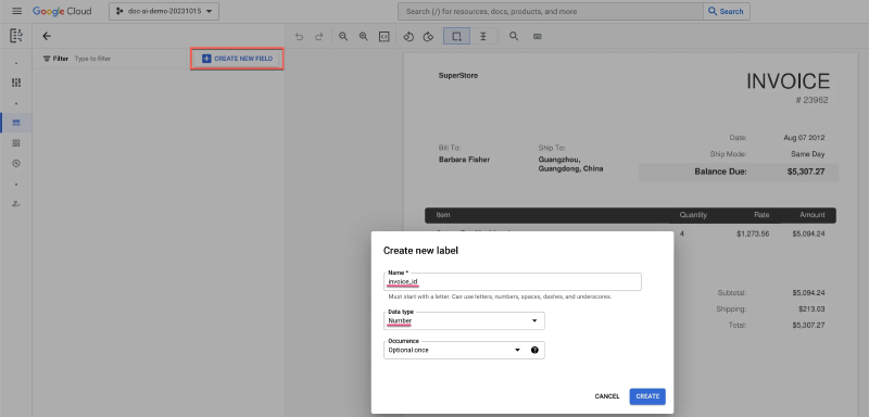 Creating your first label