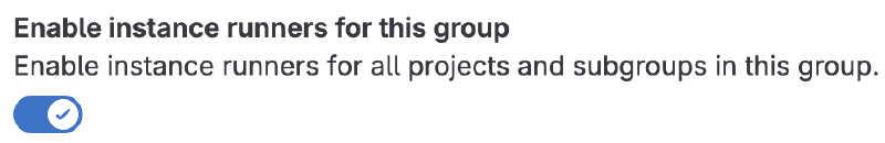 Enabling GitLab instance runners